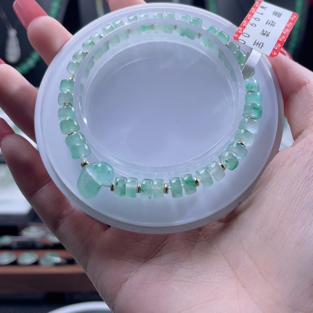 石英质玉（非洲翠）合金手串