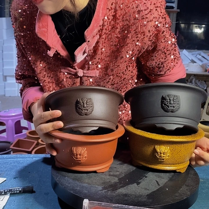 紫砂花盆紫砂紫砂