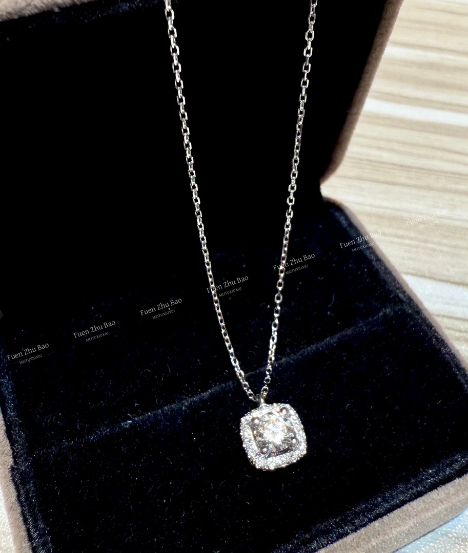 【富恩珠宝】001612重金P方型围镶项链 （多样性发其一） ZSDZ