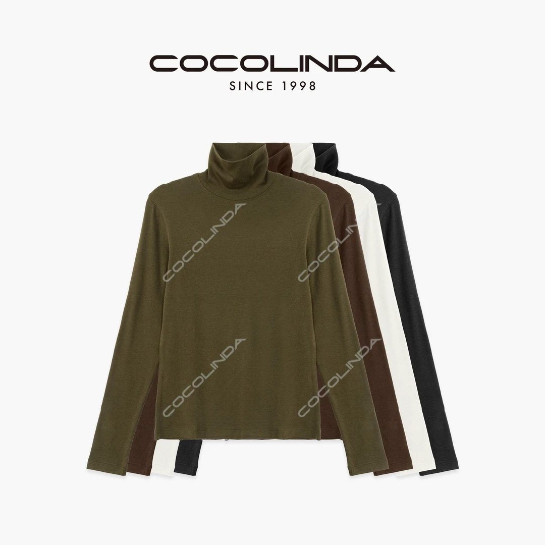 COCOLINDA |【高领】棉质欧美男女CP山羊绒打底衫QD0828-GL（往大拍）