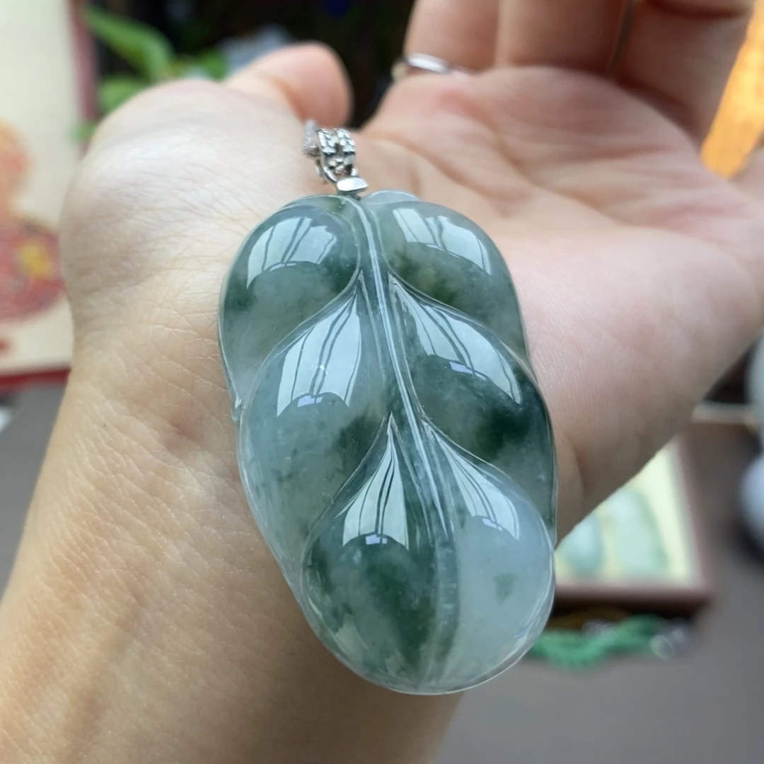 翡翠银S925镶嵌颈饰吊坠20