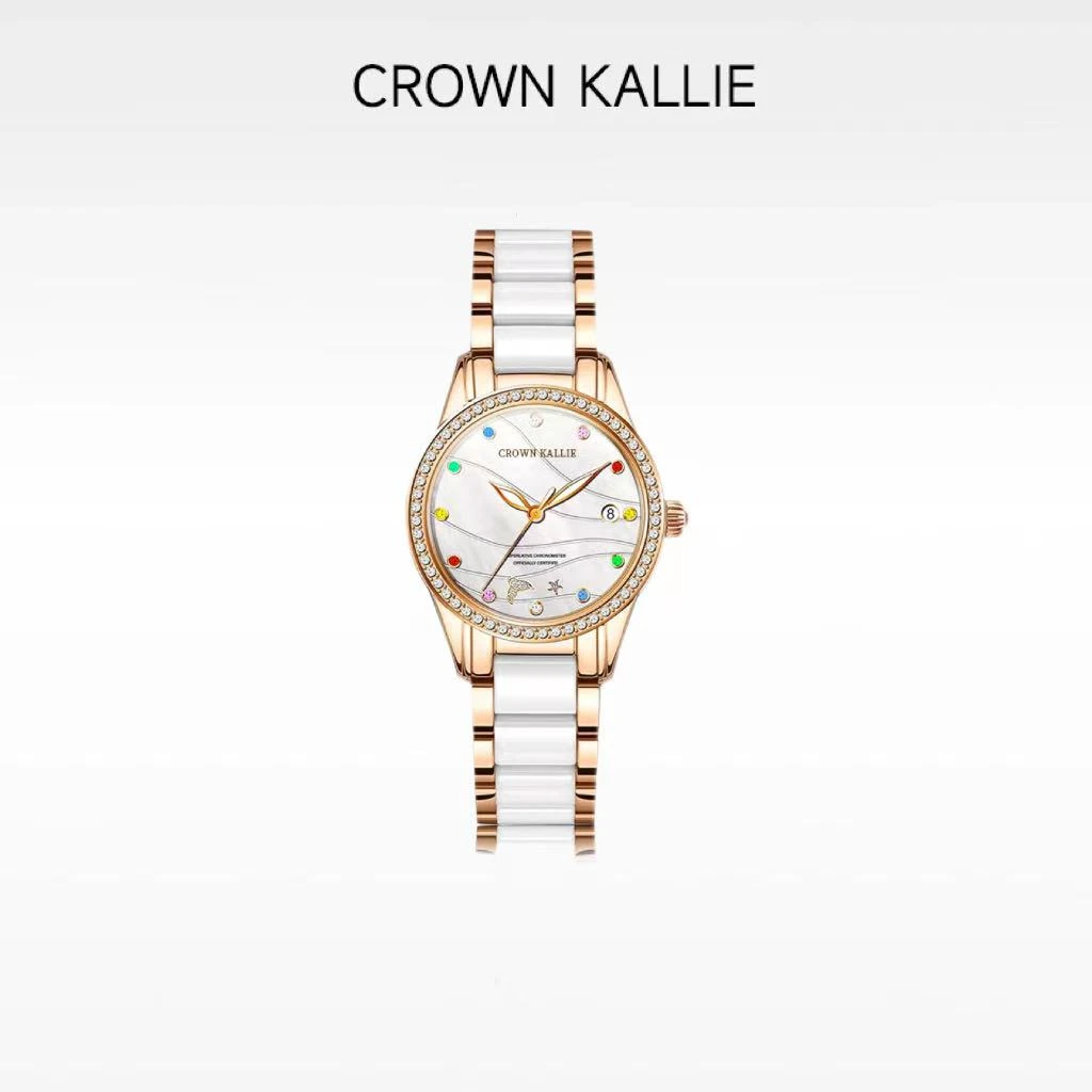 Crown Kallie【流光女神】流光云贝系列优雅气质女士腕表ck8121