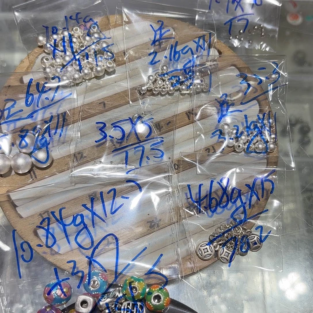 玻璃足银银饰品银饰饰品