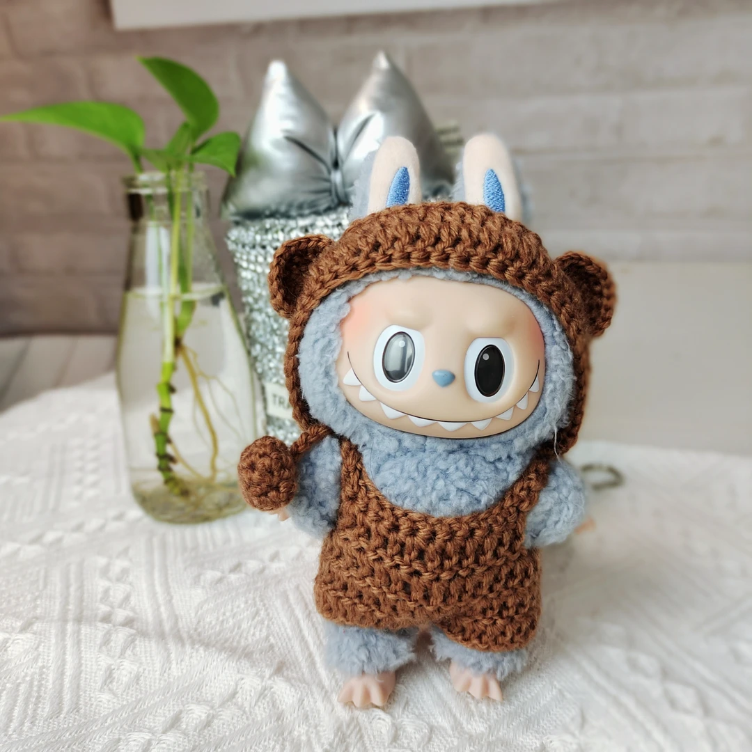 17cm潮玩适配娃衣 手工钩织娃衣