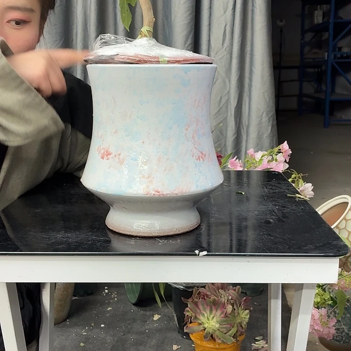 19×24 -粗陶花盆有孔-买买买