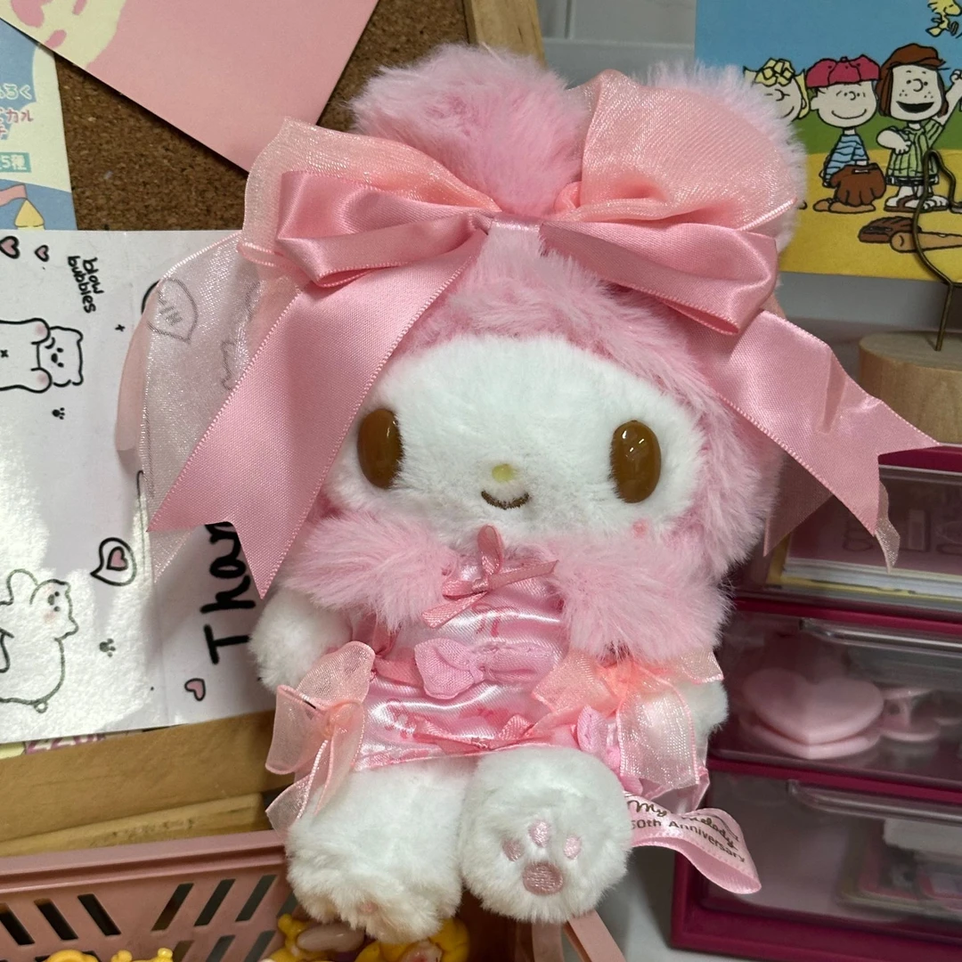 50周年限定重工设计大蝴蝶结美乐蒂毛绒hellokittyhellokitty娃娃