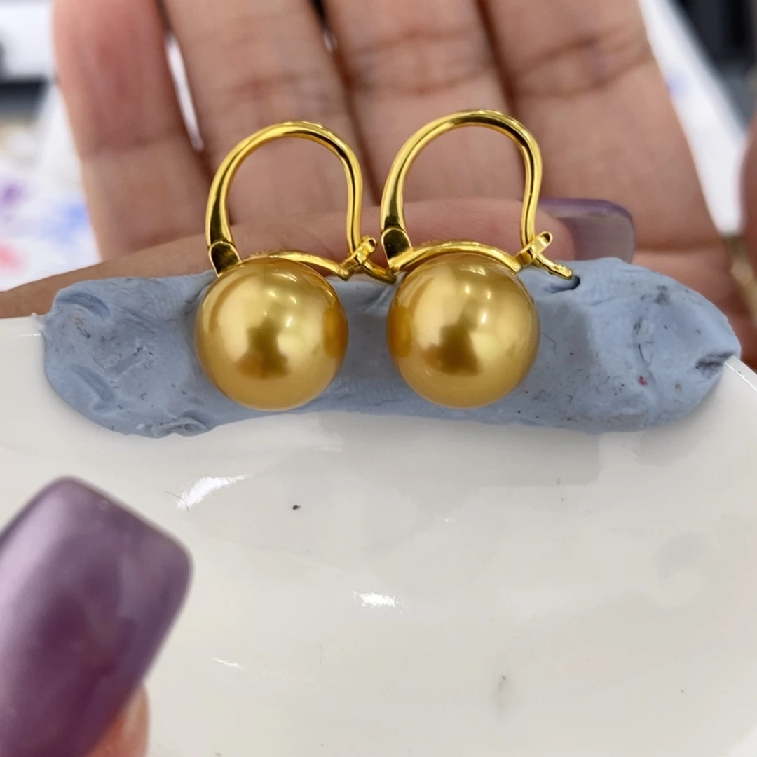 银S925镶嵌裸珠定制不退不换海水珍珠