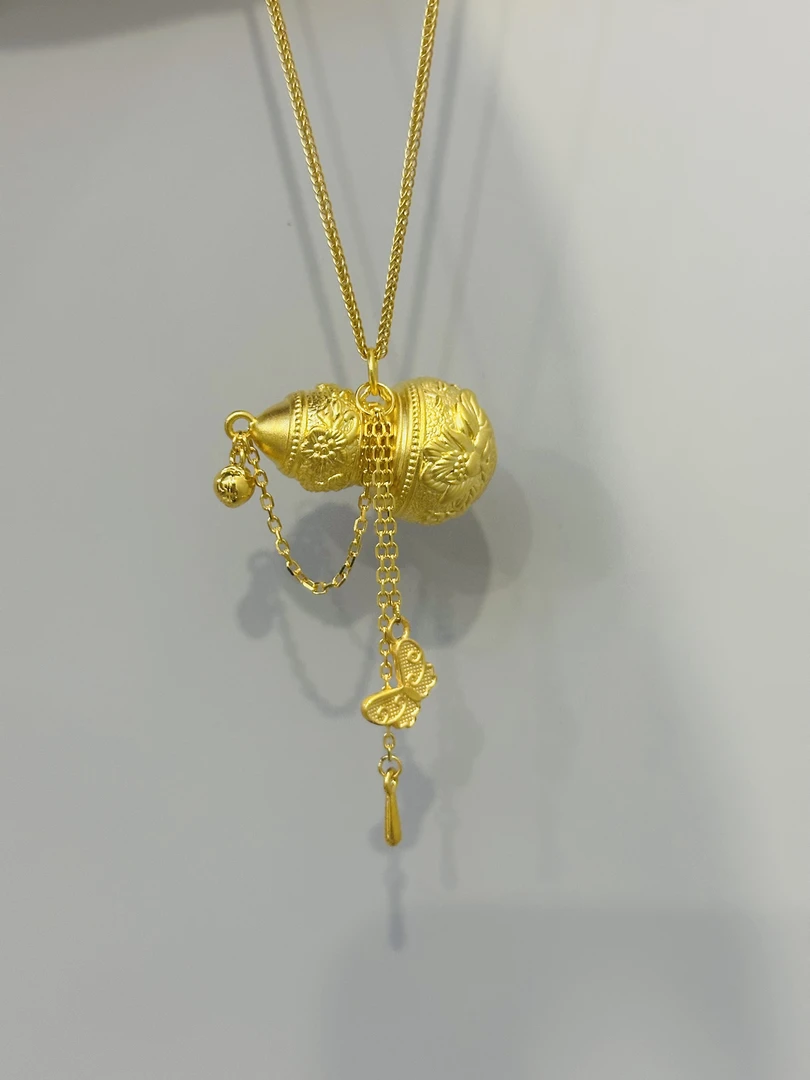 999足金5G工艺黄金不染葫芦吊坠