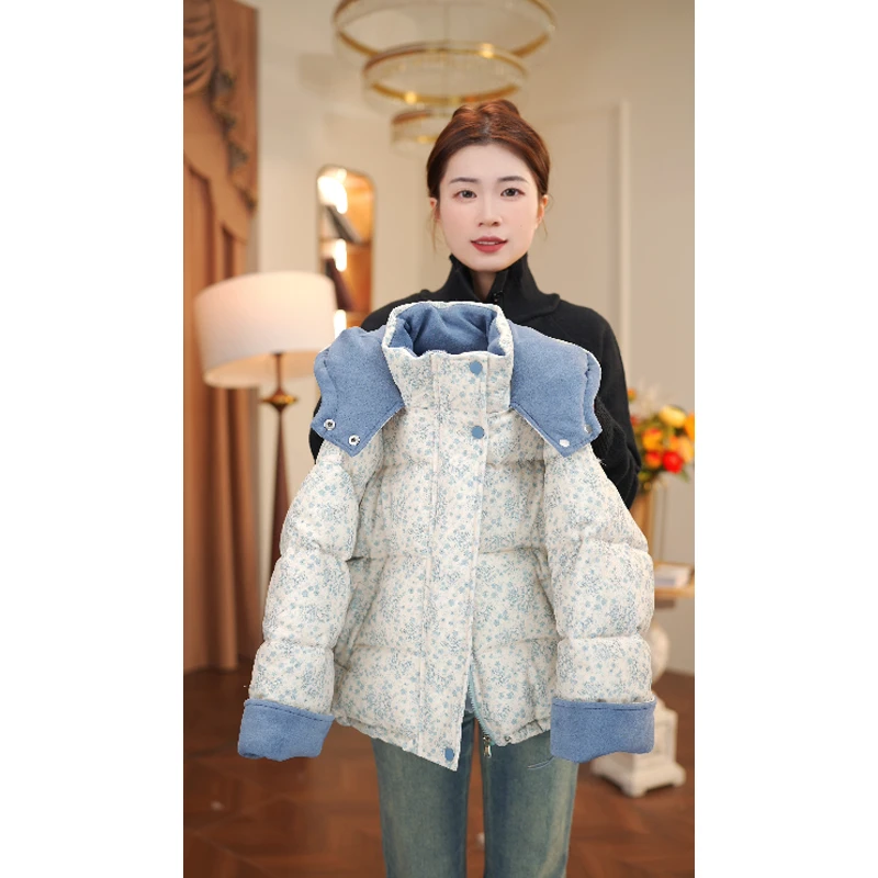 女童冬装2025新款儿童冬季棉衣棉服女孩冬款连帽加厚外套棉袄9365