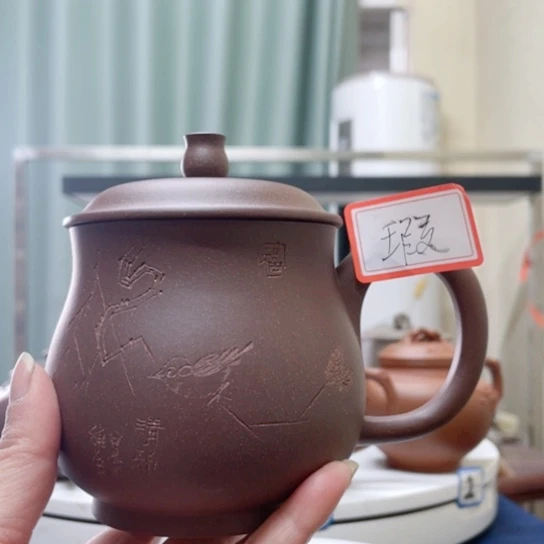 紫砂茶杯底槽清葫芦杯