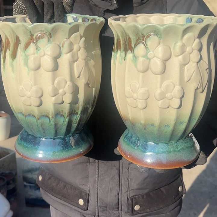 红陶复古绿两个口径18高度24