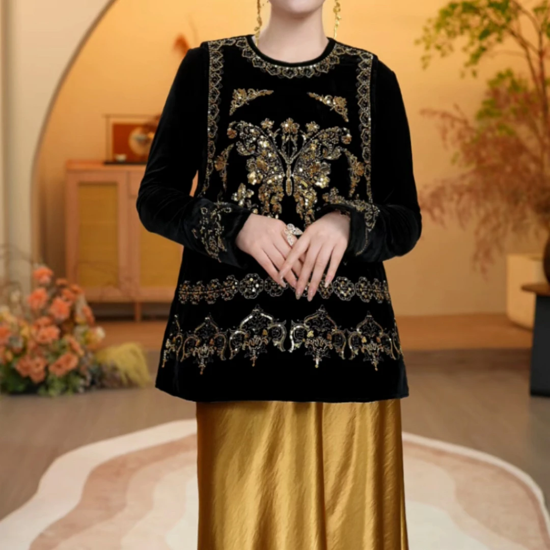 常规款圆领马夹复古套装砂洗混纺显瘦马甲休闲时尚