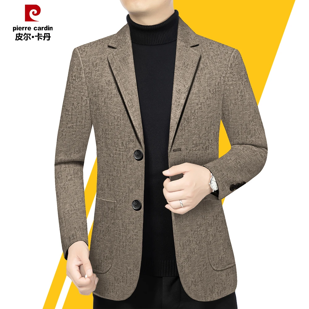 皮尔卡丹【轻弹免烫抗皱】休闲帅气西装外套男秋季新款2025男士西服