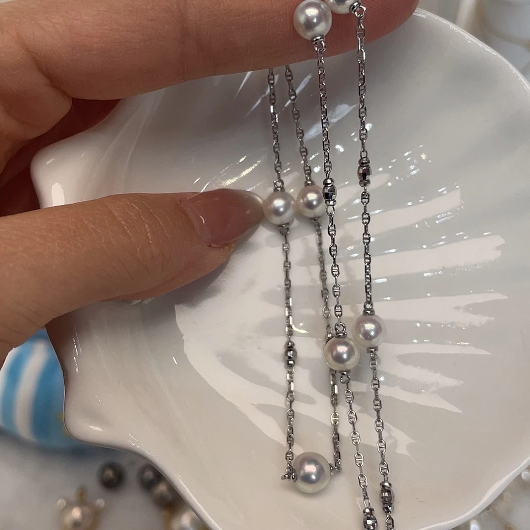 项链海水珍珠银S925镶嵌