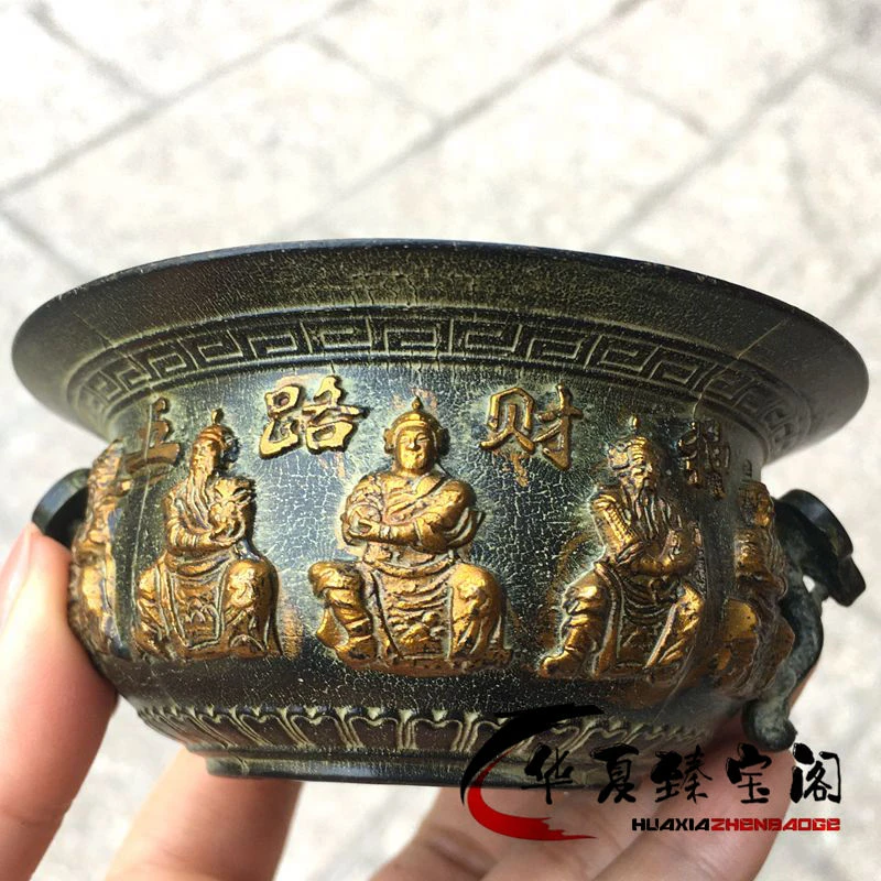 五路神缸聚宝盆民间臧品桌面摆件