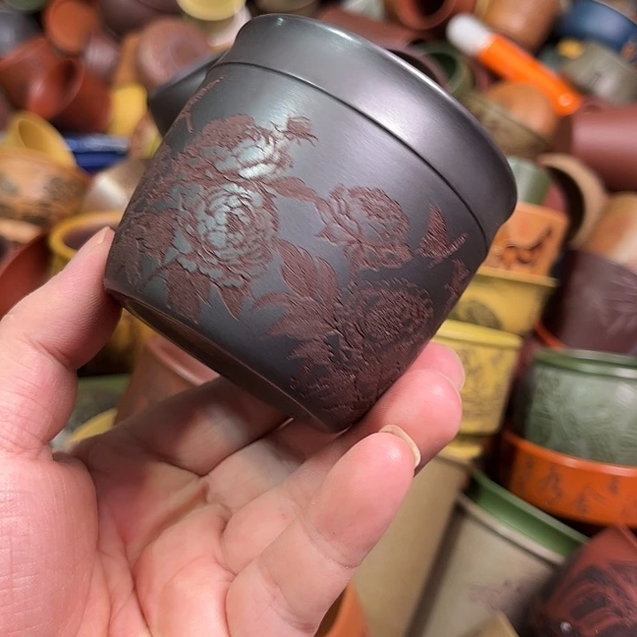 紫砂茶杯全手工紫砂主人杯