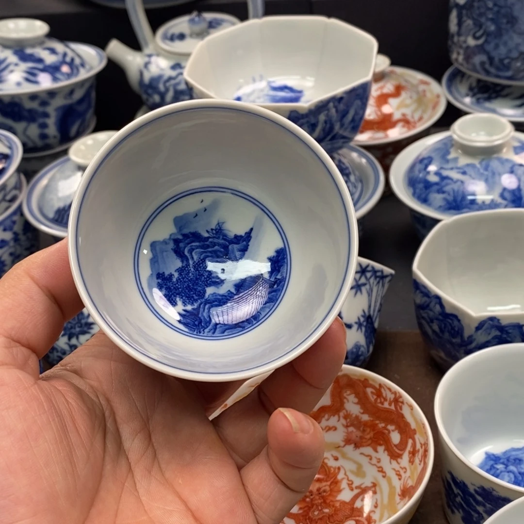 寂***烟景德镇柴窑微瑕主人杯