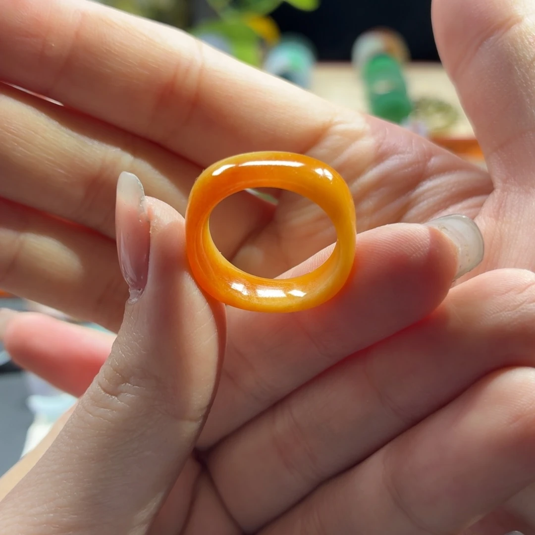 未镶嵌戒指翡翠溏心蛋 13号