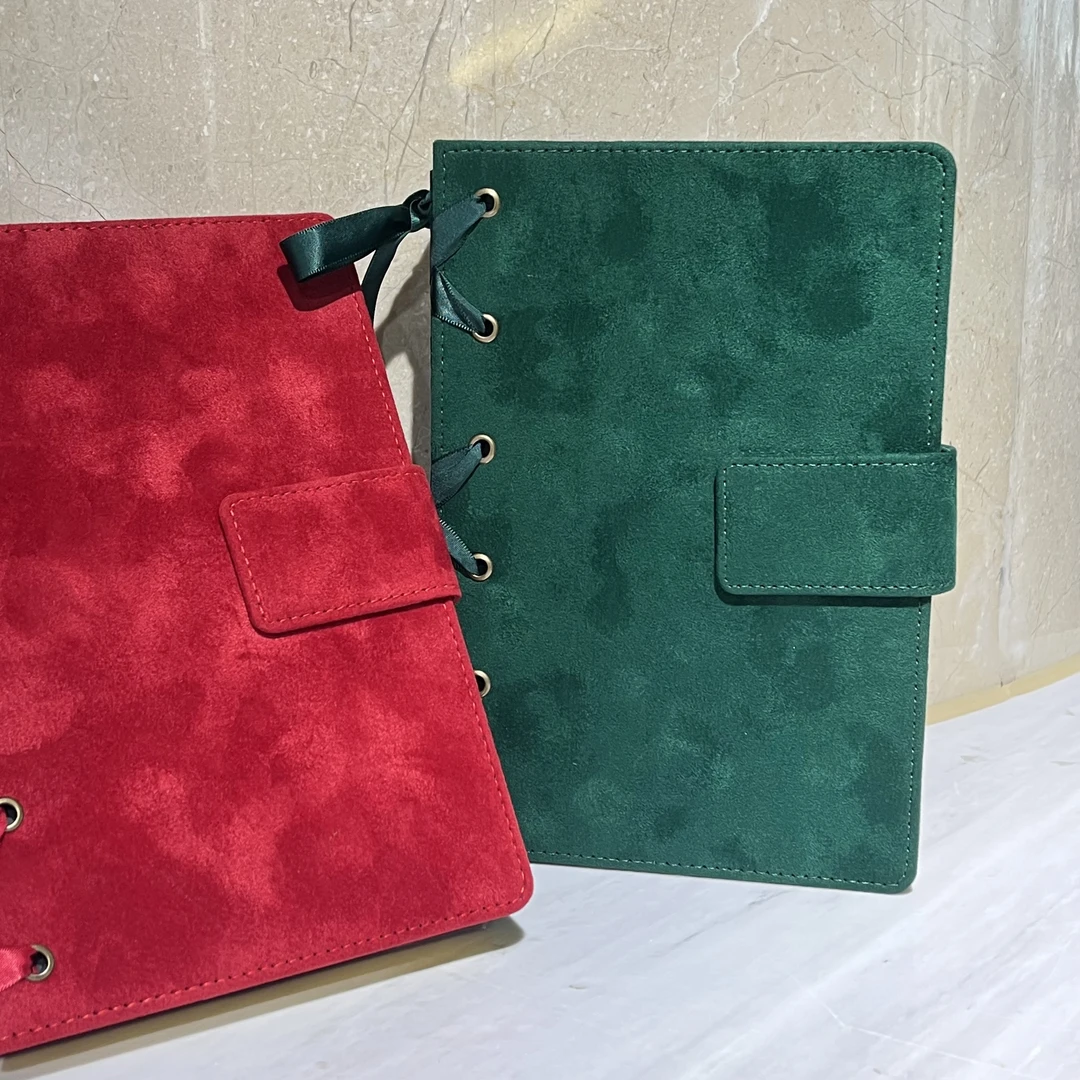 精装丝绒笔记本书衣款侧边喷金送礼手账横线本