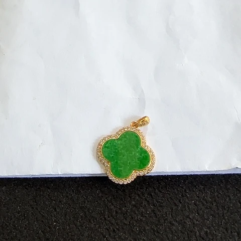 翡翠银S925镶嵌吊坠(不含链)