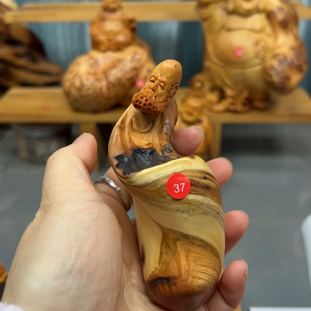 小***叶木崖柏木摆件手把件