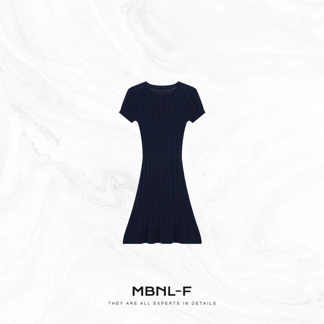 MBNL-F "劳伦T裙" 竹纤维混纺高级感针织连衣裙 秦磊XM-XQZ3593