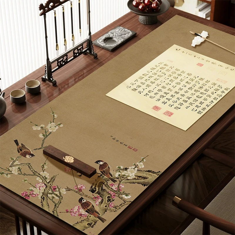 新中式禅意书法毛毡垫专用练字桌垫毛笔字写字书画国风垫子桌布