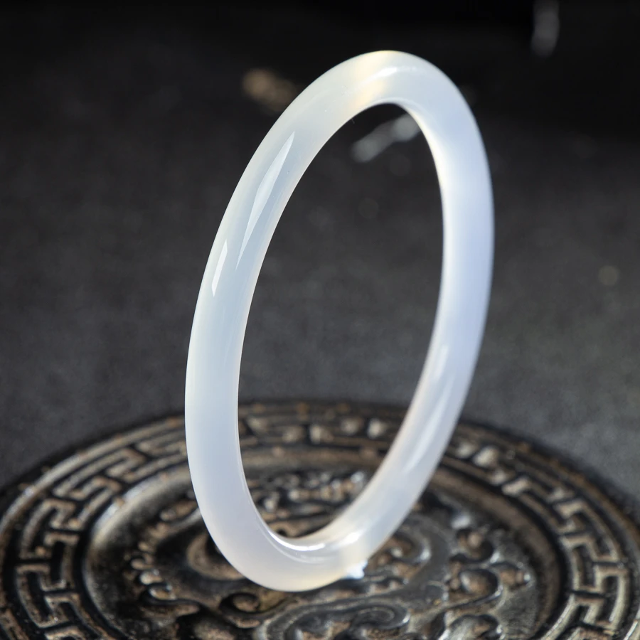 潮流时尚天然玉髓手镯玛瑙美人条圆条镯子