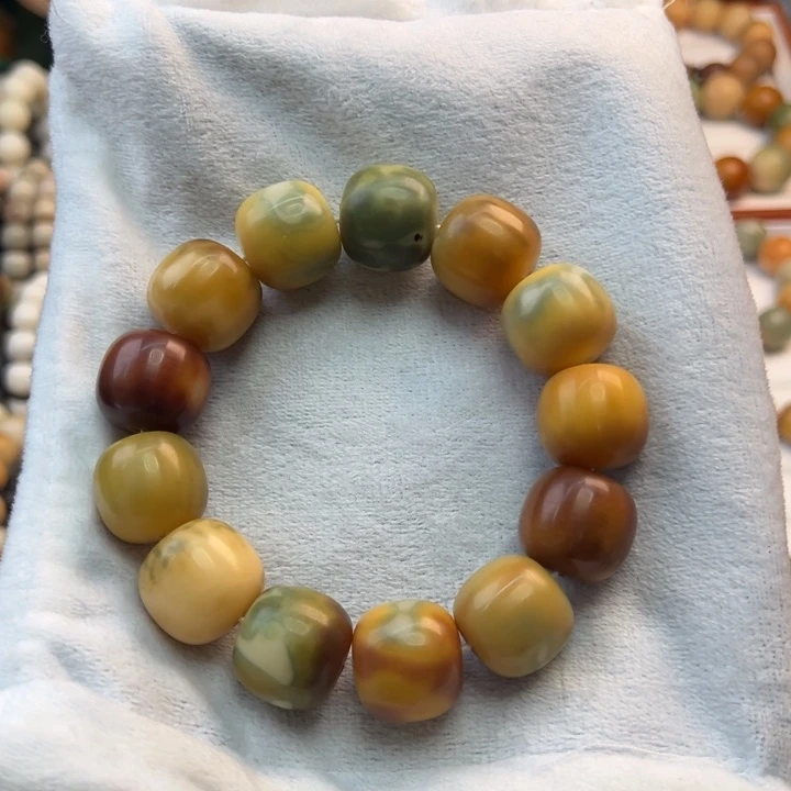 菩提根/象牙果手串憨*卡20桶珠干磨定制不退不换微瑕