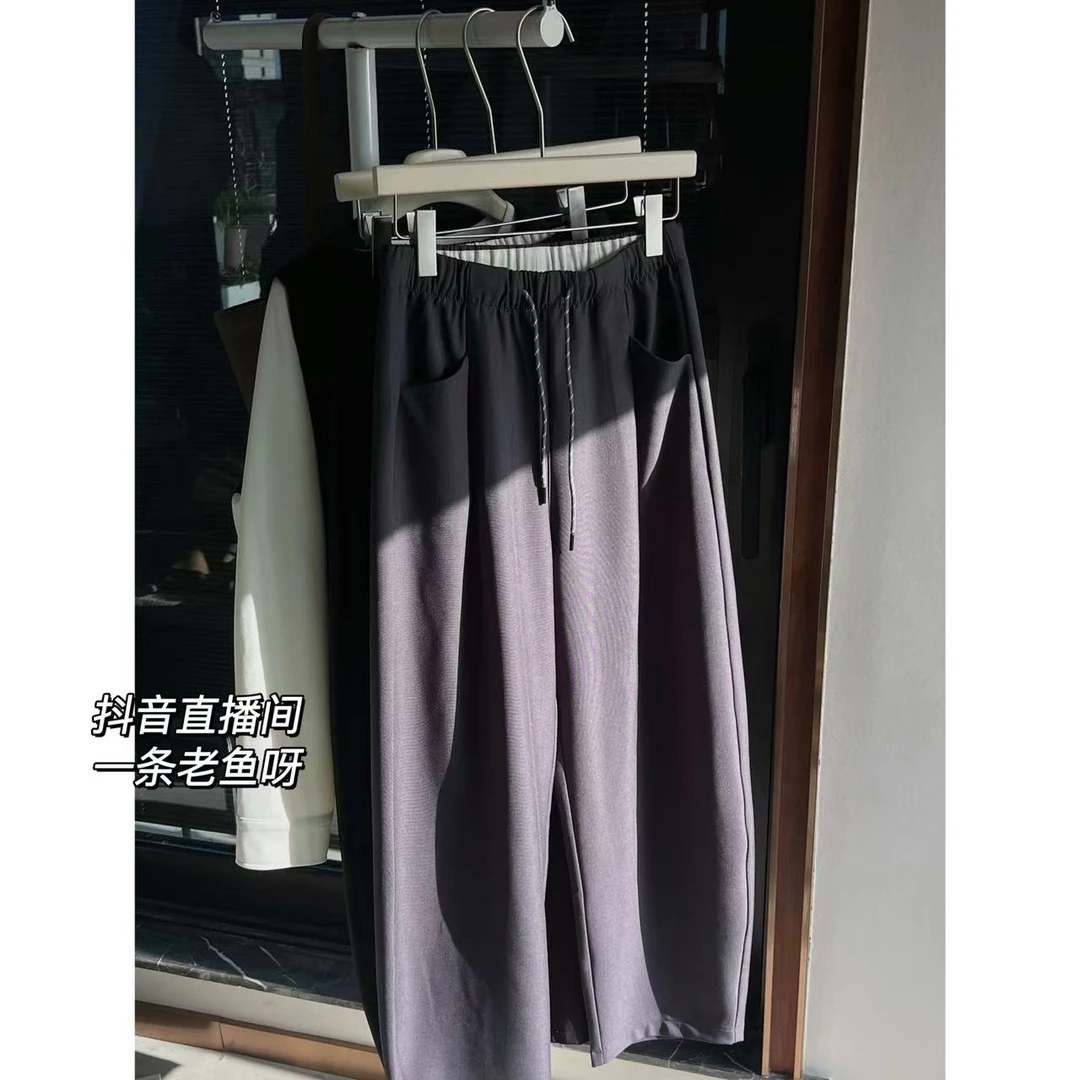 M 韩版西装弯刀裤女 春夏新款休闲裤百搭高腰