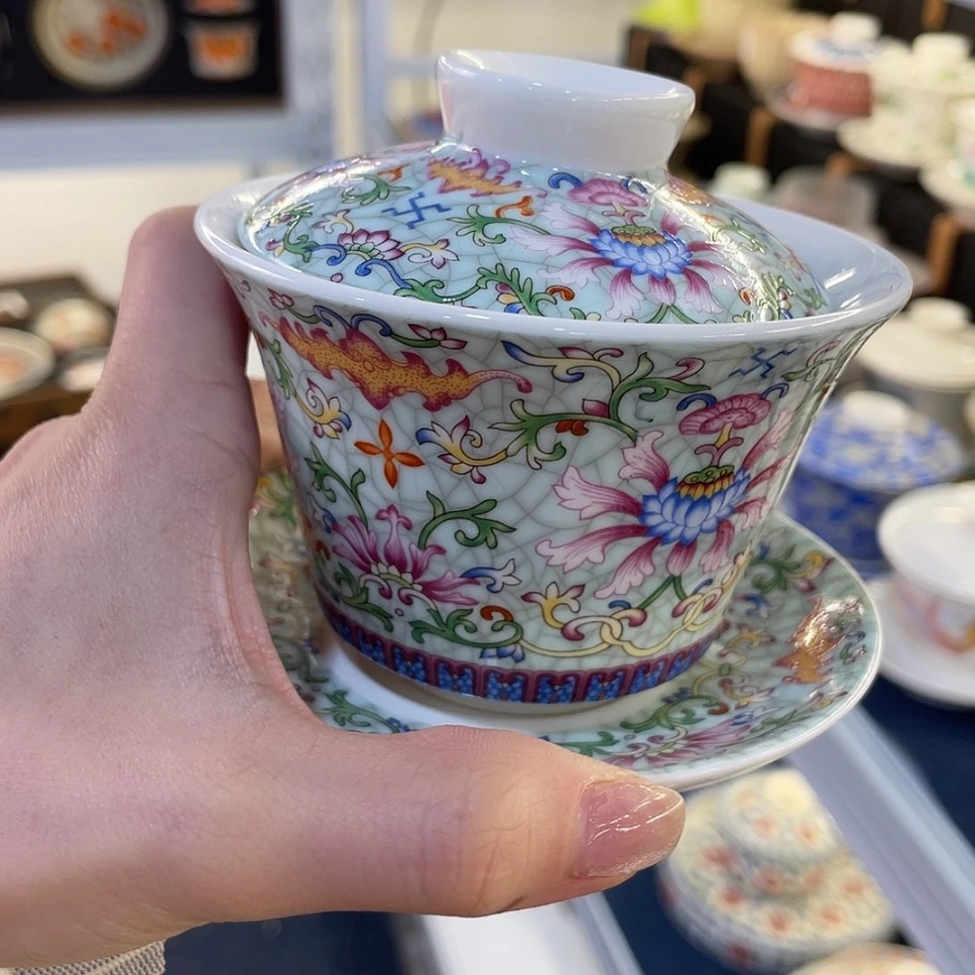 陶景德陶瓷盖碗茶具