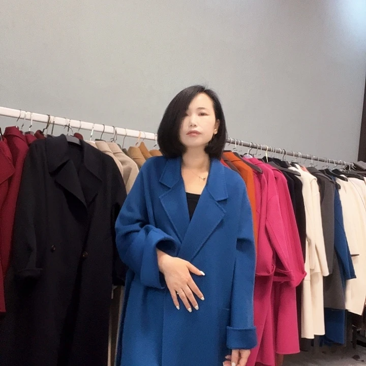 双面呢大衣M码长款