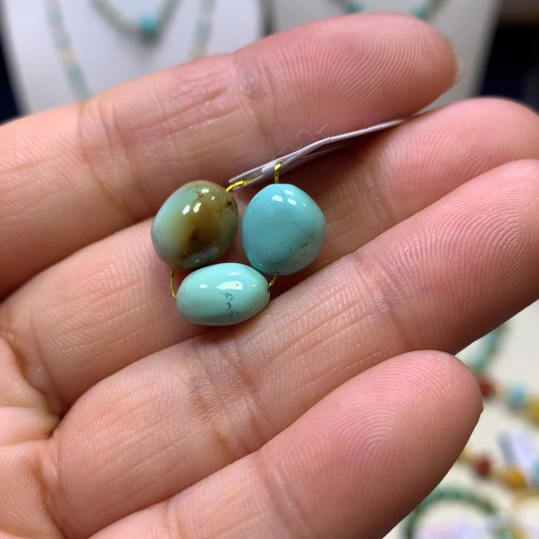 绿松石未镶嵌糖豆