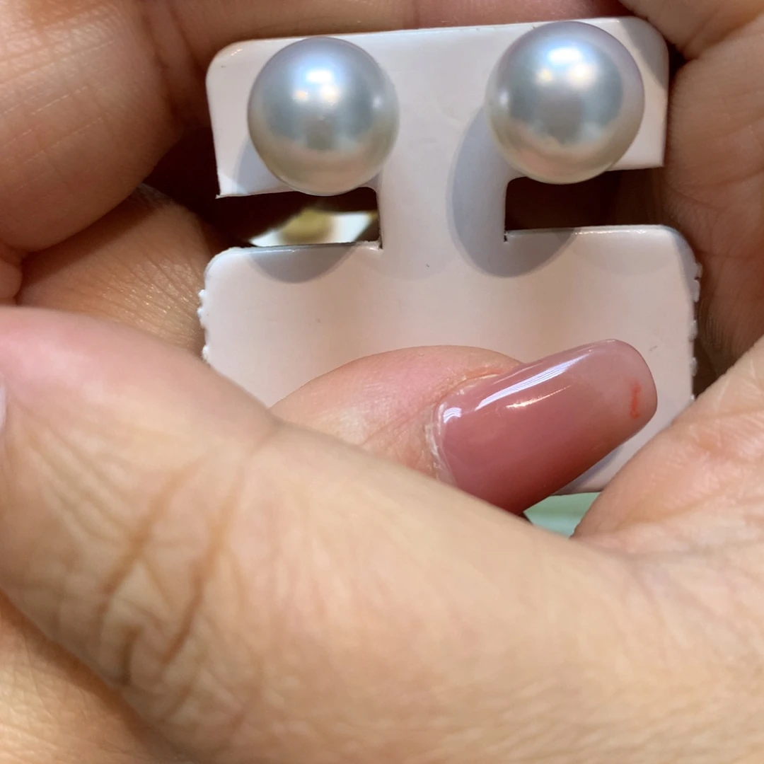 海水珍珠耳饰18K金镶嵌