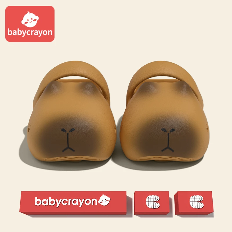 【彩虹夫妇】babycrayon亲子卡皮巴拉拖鞋夏季新款儿童洞洞鞋女外穿