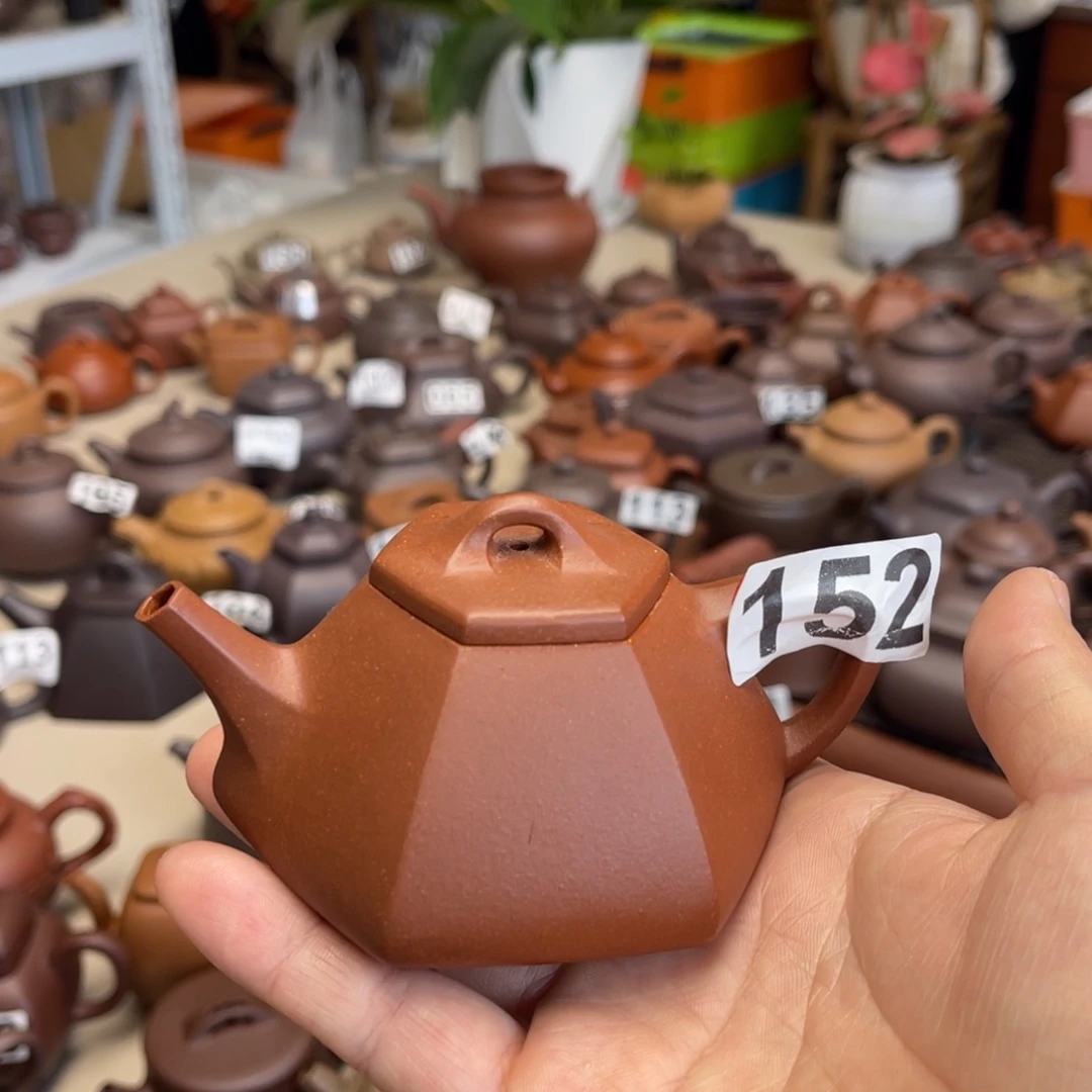 余***哥茶壶紫砂微瑕六方子冶石瓢140毫升