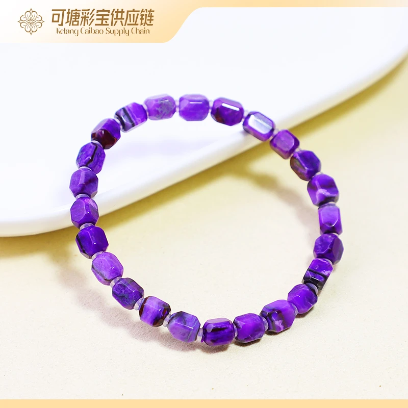 南非舒俱来SS级凝胶紫料刻面手串合集/KTCB-4773/多样性发一件