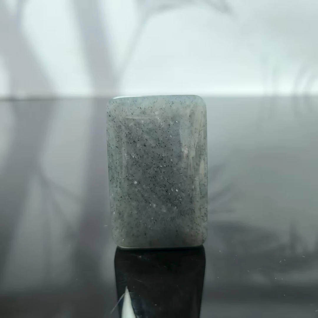 Q和田玉青花无事牌吊坠0610