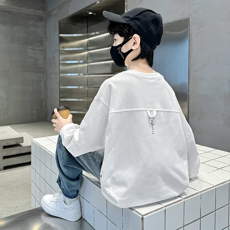 男童春秋季长袖体恤t恤薄款中大童帅气韩版透气打底衫儿童上衣潮T