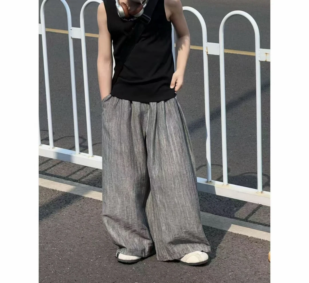 男童复古亲子装中大童长裤九分裤灯笼裤休闲裤哈伦裤韩版宽松夏季