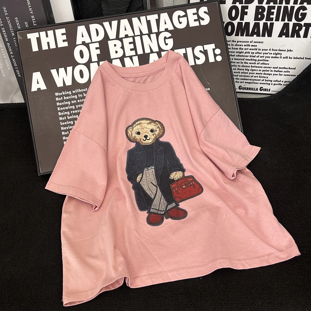 HK潮牌儿童2024新款潮流穿搭时尚印花短袖百搭上衣01025