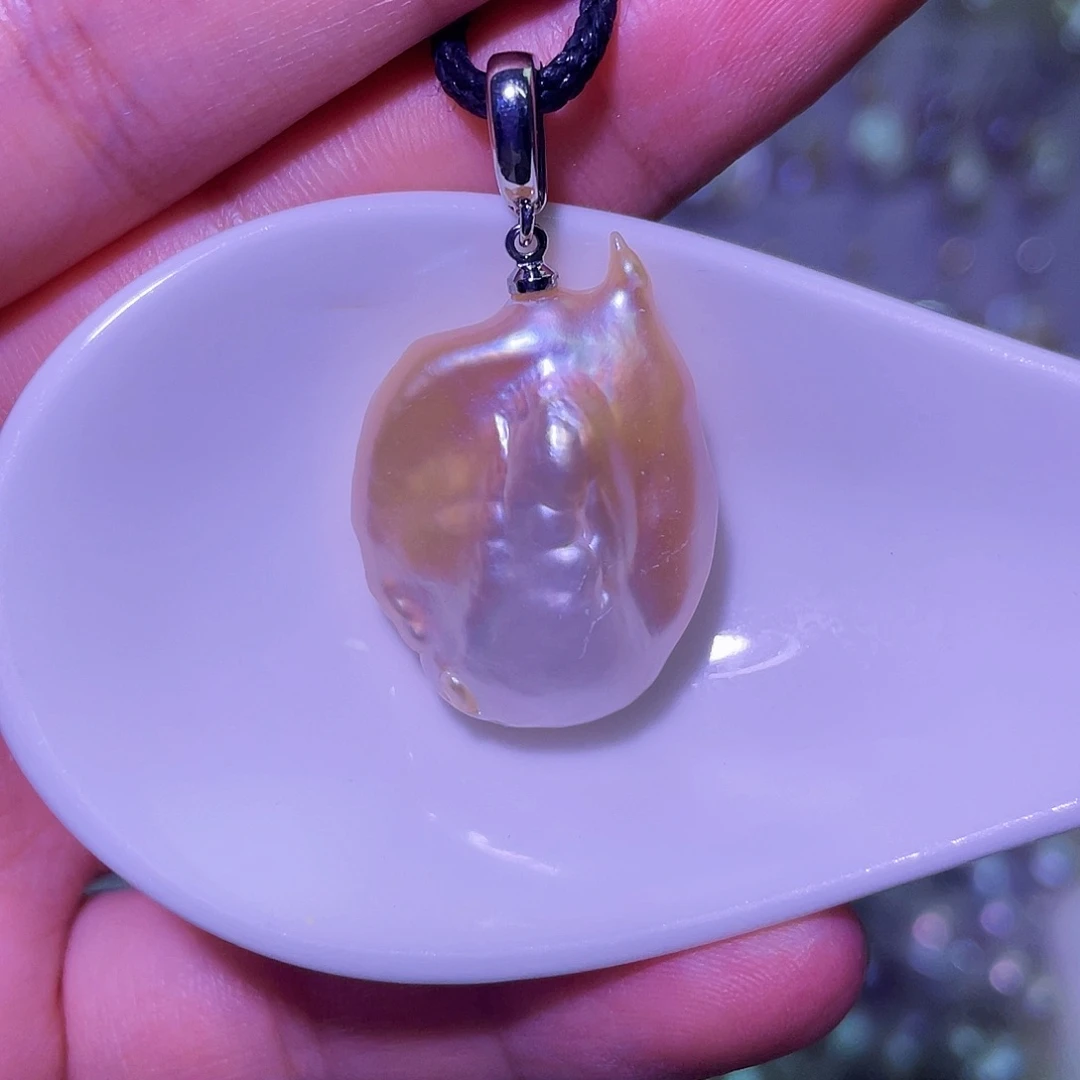 合金淡水珍珠天然淡水珍珠吊坠