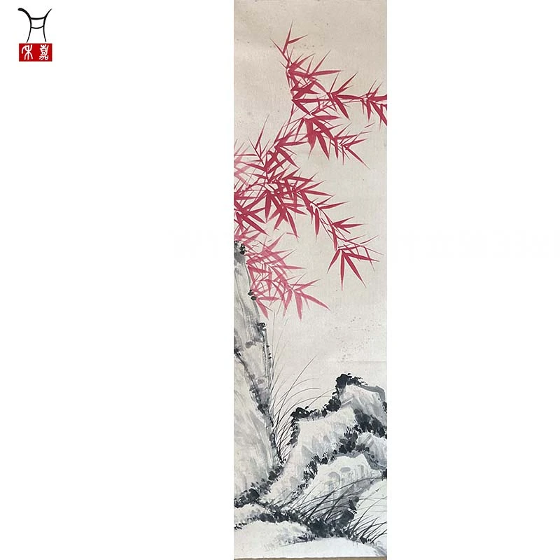 W1013红竹立轴33x100/2.9平尺