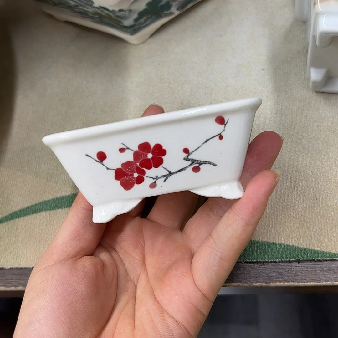 紫砂花盆267号瑕疵9/8/4cm