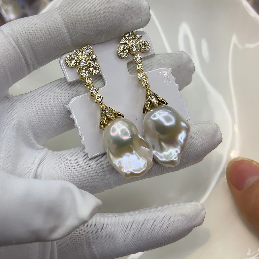 耳饰淡水珍珠合金