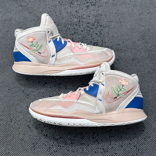 95新 MM6 44码 欧文8 卡其 花卉 无盒 复古篮球鞋