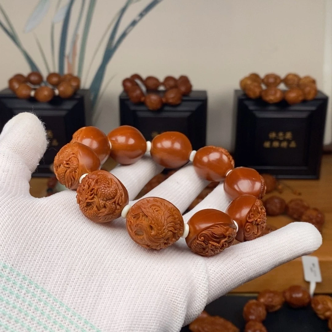 手串橄榄核许忠英老师龙凤呈祥
