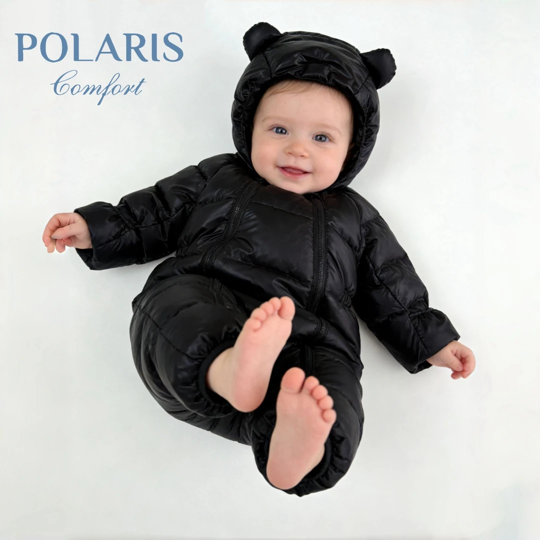 POLARIS | 星夜黑 | 一件过冬!白鸭绒秋冬加厚保暖防寒宝宝外出服