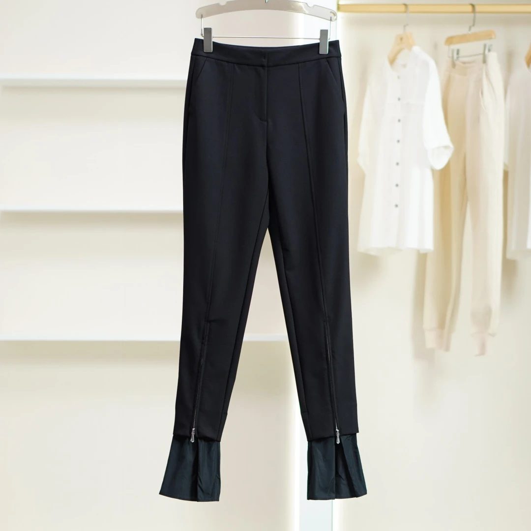 麦迪尚品【H】K003女装春简约拉链脚口休闲裤 C组