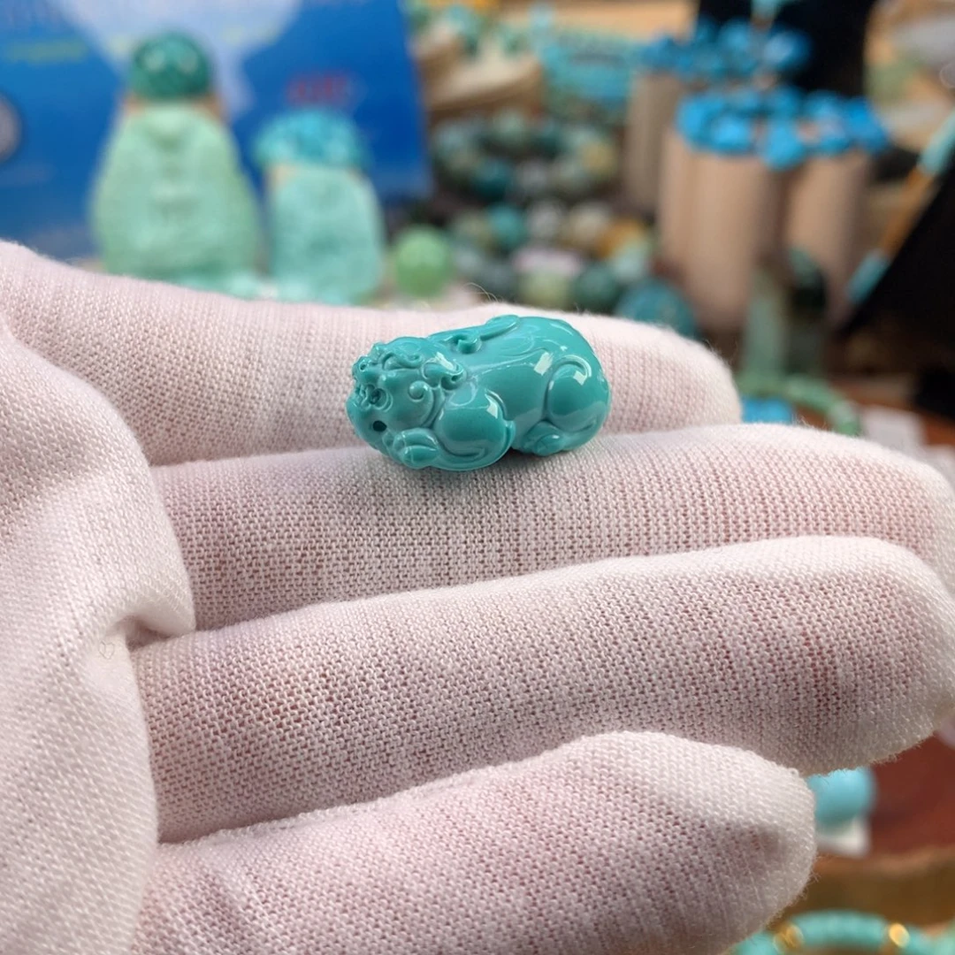 绿松石未镶嵌珠宝奇石14.3mm